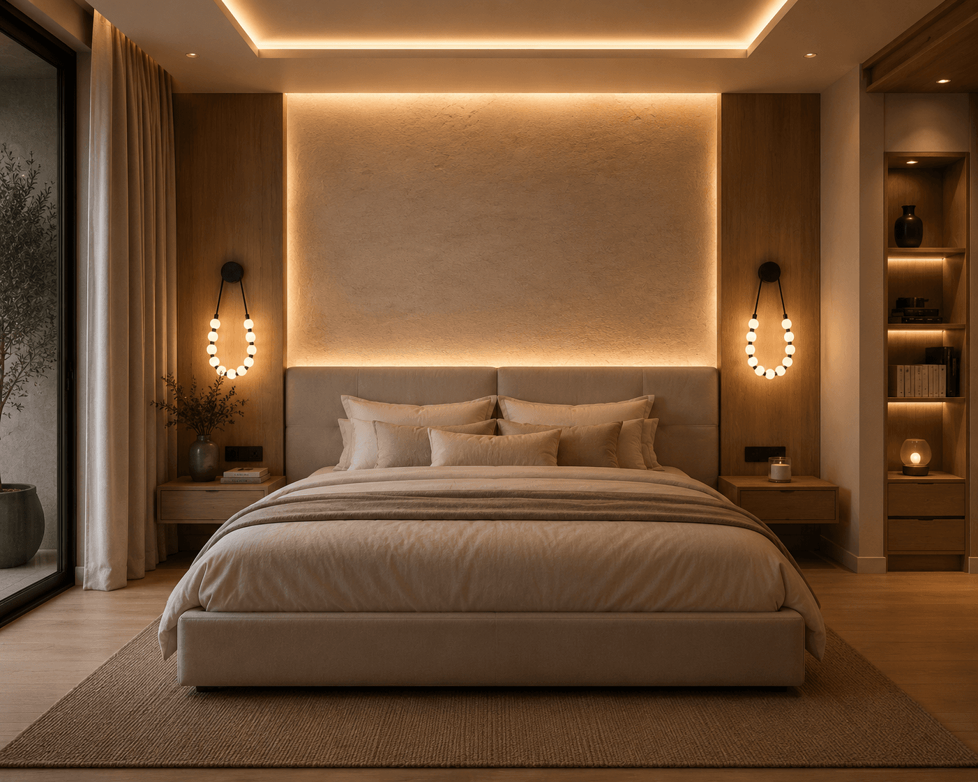 Chambre parentale apaisante — éclairage décoratif par ARCHiLIGHT